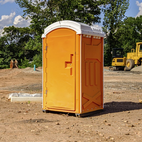 can i customize the exterior of the portable restrooms with my event logo or branding in Vanzant